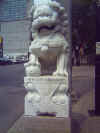 chinatown lion at gate